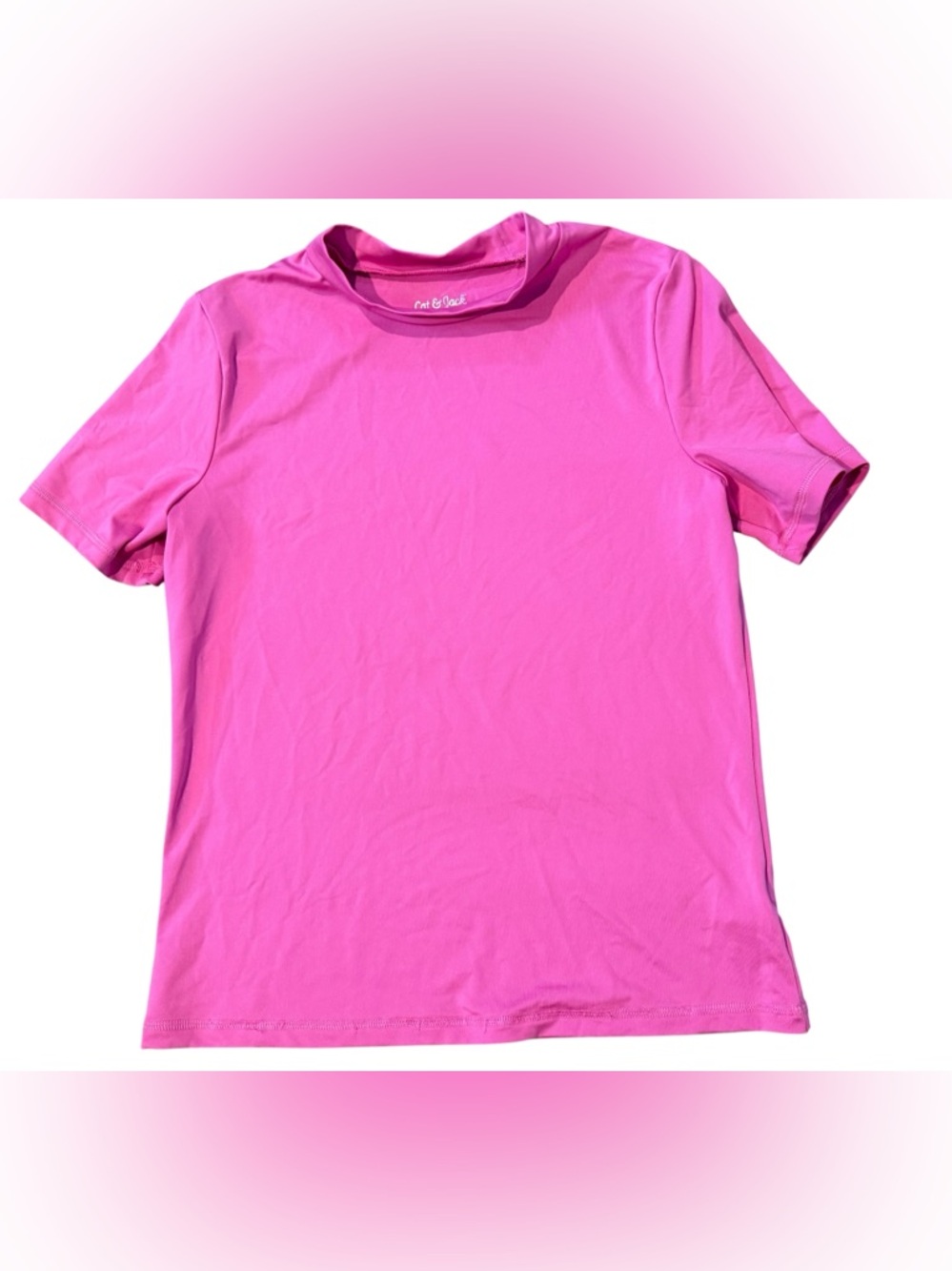 Cat & Jack Pink Short Sleeve Rashgaurd Size XL 14